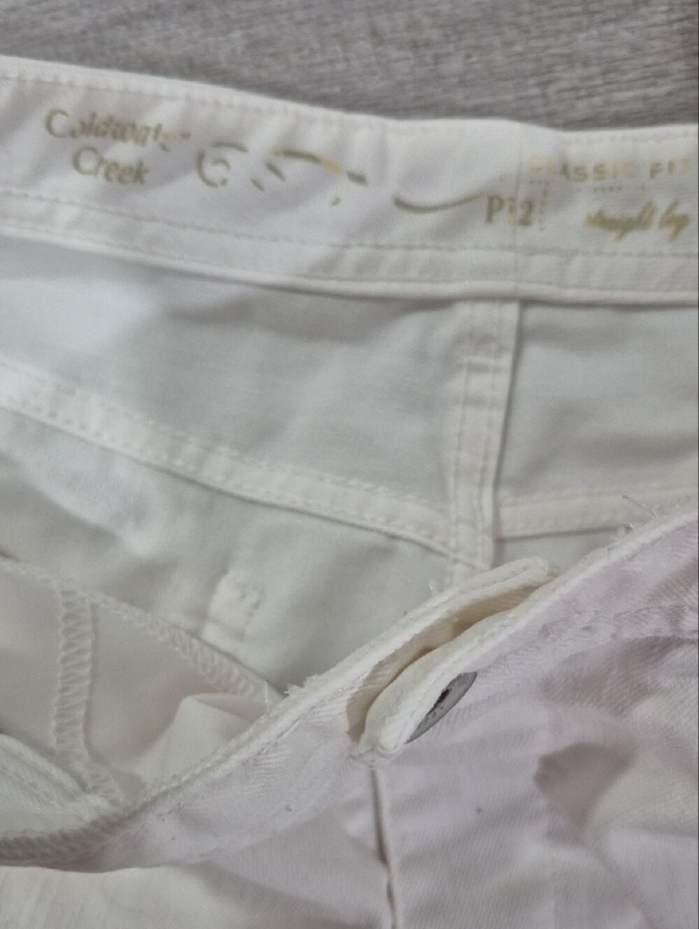Coldwater Creek White Straight Leg Jeans - Picture 3 of 5